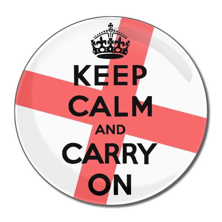 England Keep Calm and Carry On - Round Compact Mirror