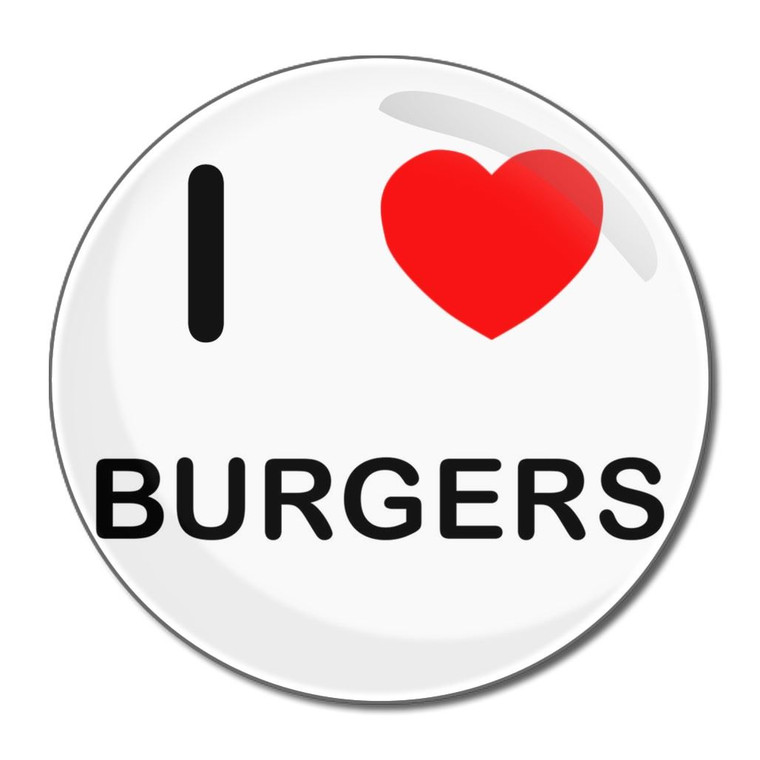 I Love Burgers - Round Compact Mirror