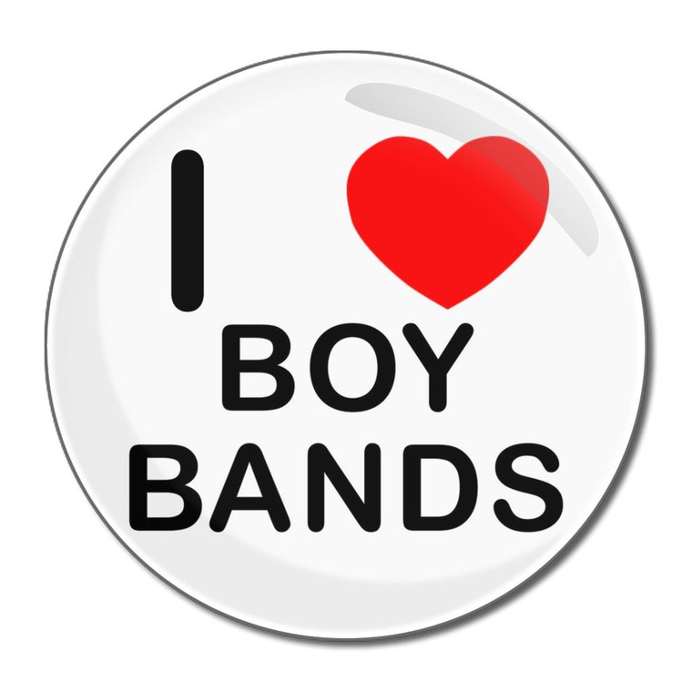 I Love Boy Bands - Round Compact Mirror