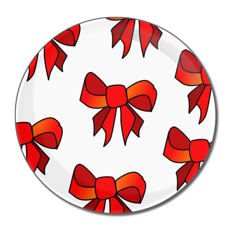 Bow Pattern - Round Compact Mirror