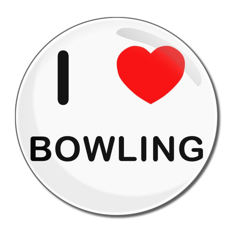 I Love Bowling - Round Compact Mirror
