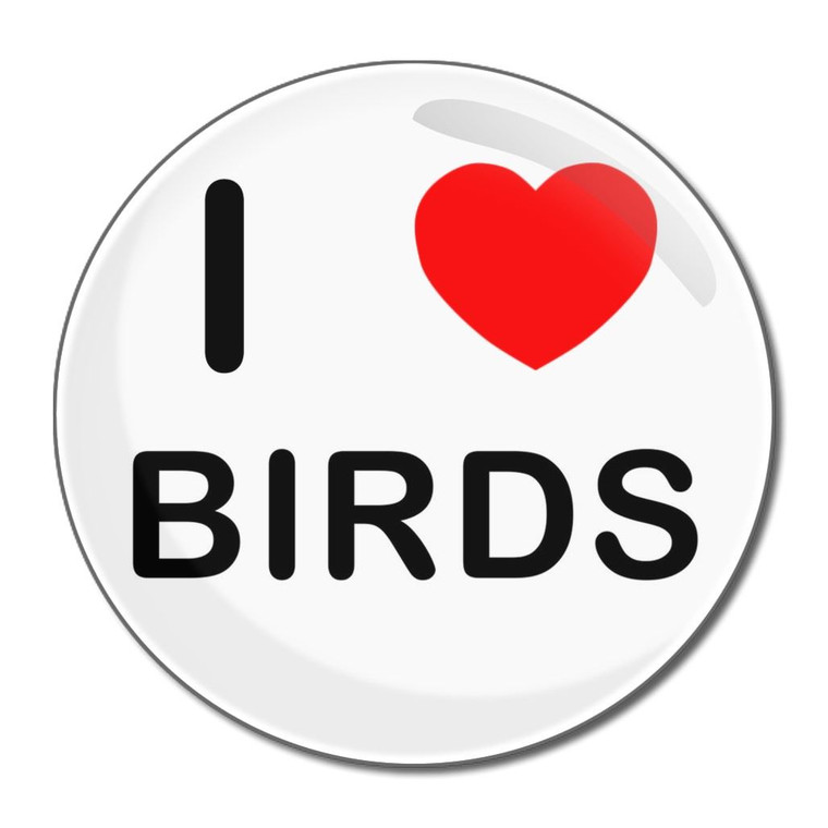 I Love Birds - Round Compact Mirror