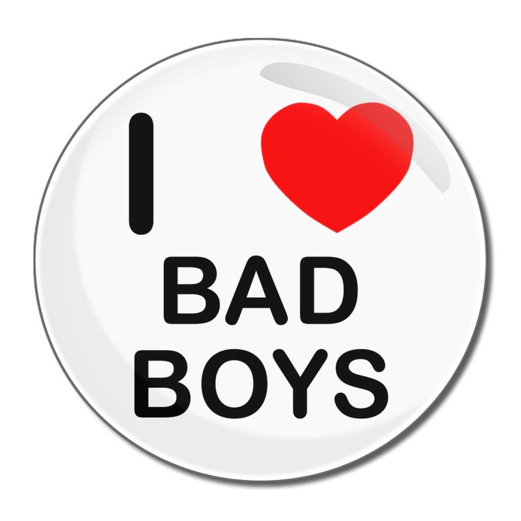 I Love Bad Boys - Round Compact Mirror