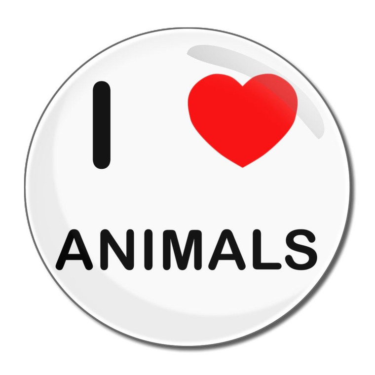 I Love Animals - Round Compact Mirror