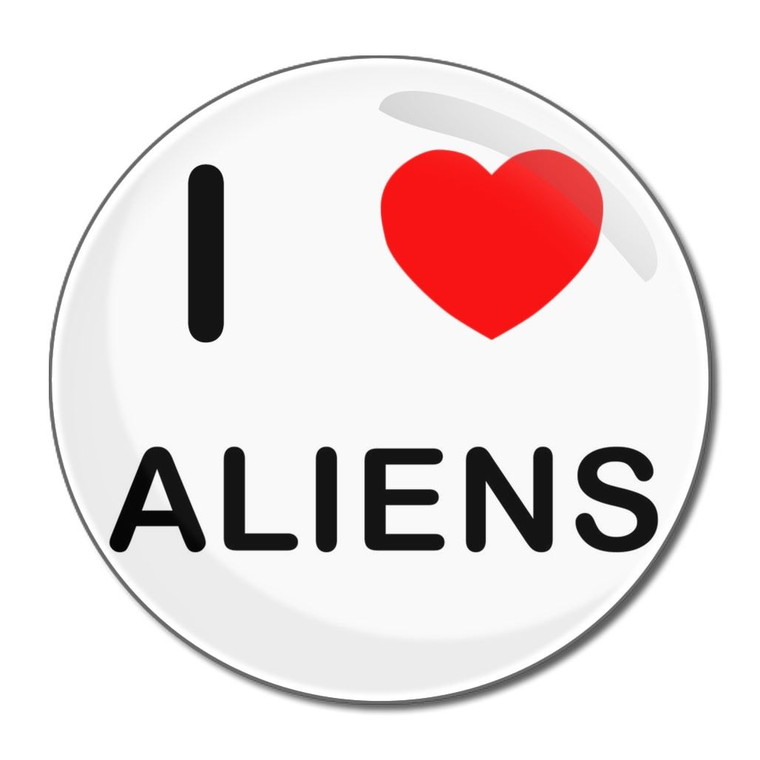 I Love Aliens - Round Compact Mirror