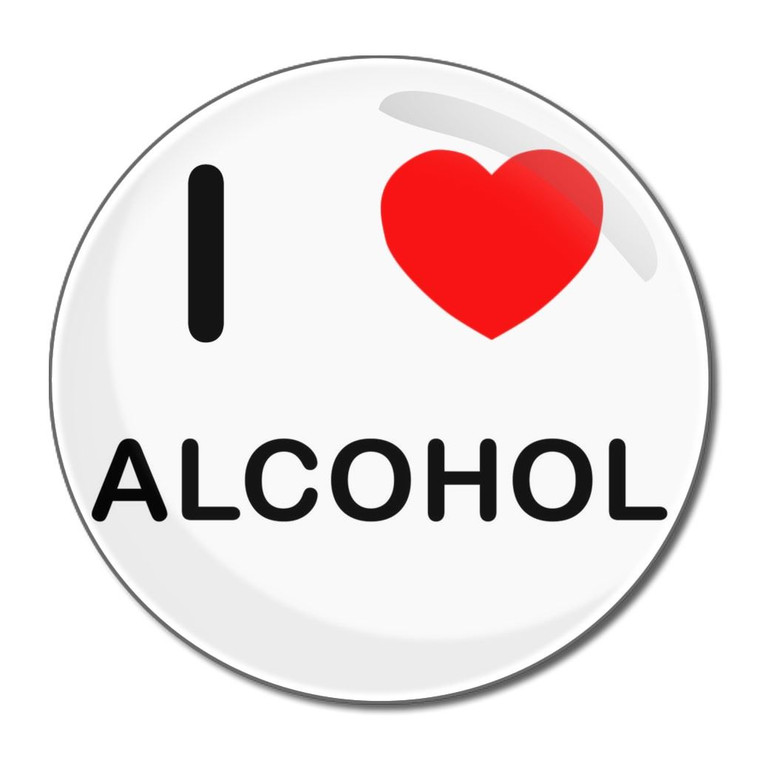 I Love Alcohol - Round Compact Mirror