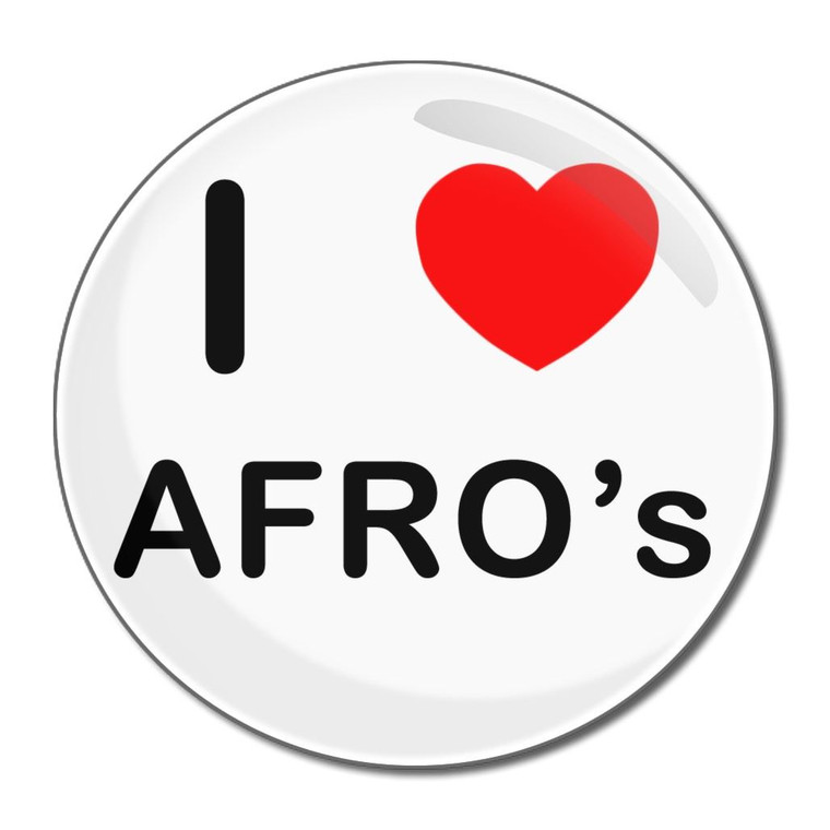 I Love Afros - Round Compact Mirror