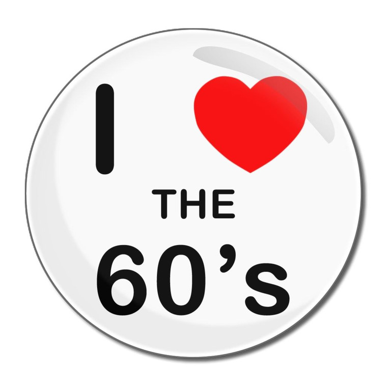 I Love The 60's - Round Compact Mirror
