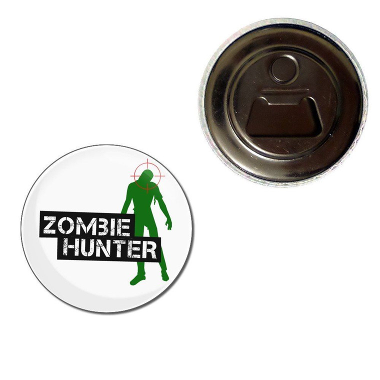 Zombie Hunter - Fridge Magnet Bottle Opener