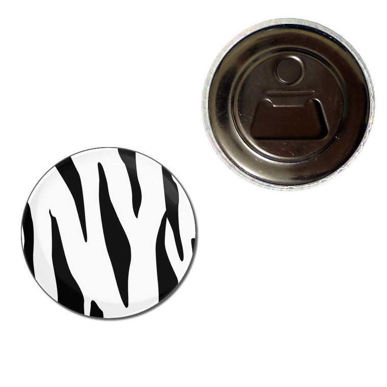 Zebra Print - Fridge Magnet Bottle Opener