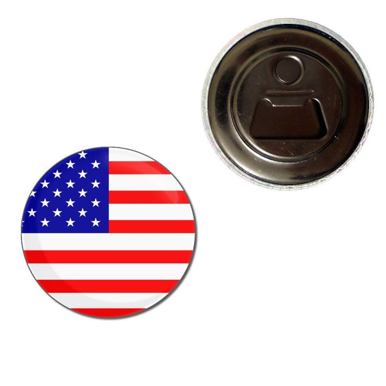 USA Flag - Fridge Magnet Bottle Opener