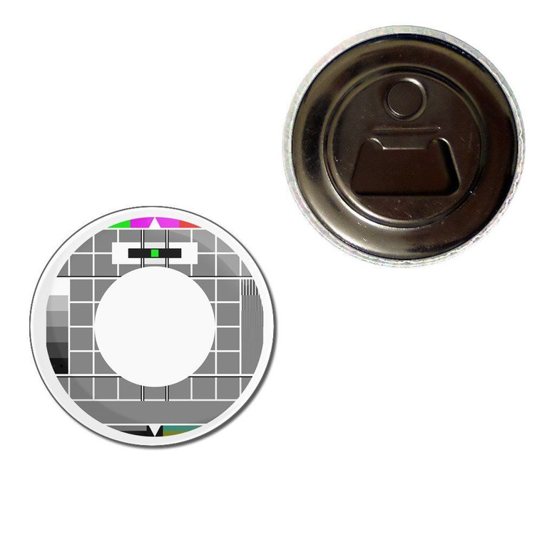 TV Test Card - Fridge Magnet Bottle Opener