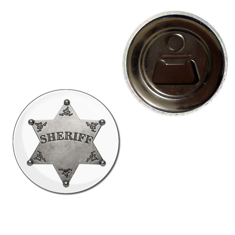 Sheriff Badge - Fridge Magnet Bottle Opener