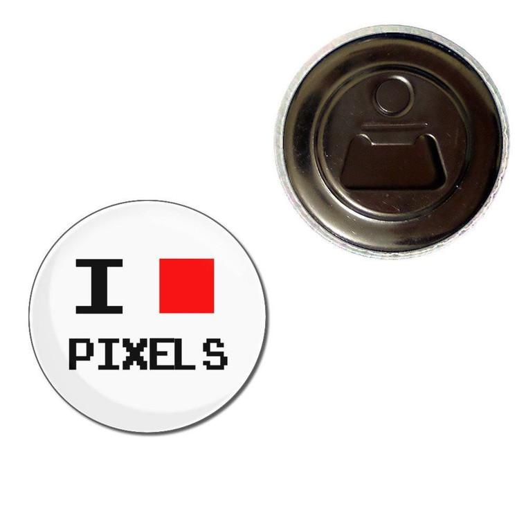 Pixel Love - Fridge Magnet Bottle Opener