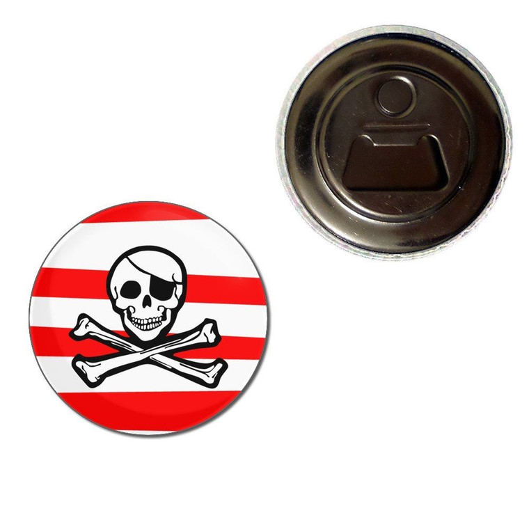 Jolly Roger Stripey - Fridge Magnet Bottle Opener
