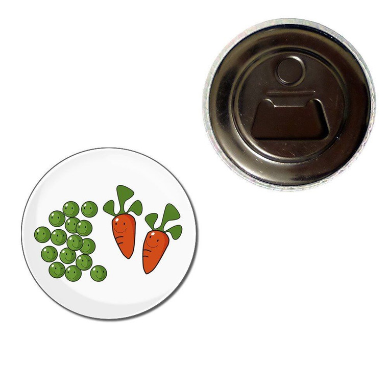 Peas and Carrots - Fridge Magnet Bottle Opener