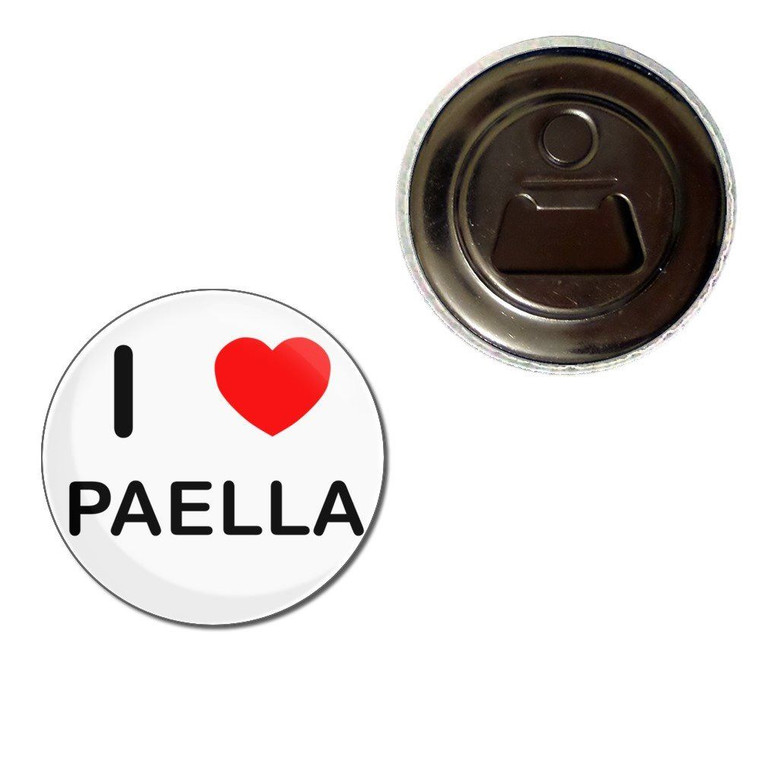 I Love Paella - Fridge Magnet Bottle Opener