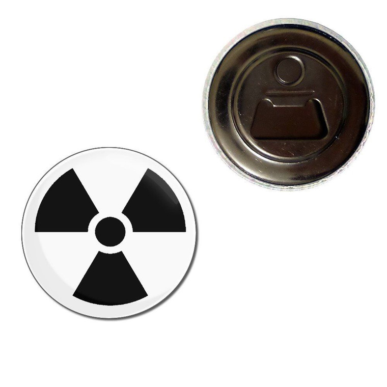 Black Nuclear Symbol - Fridge Magnet Bottle Opener