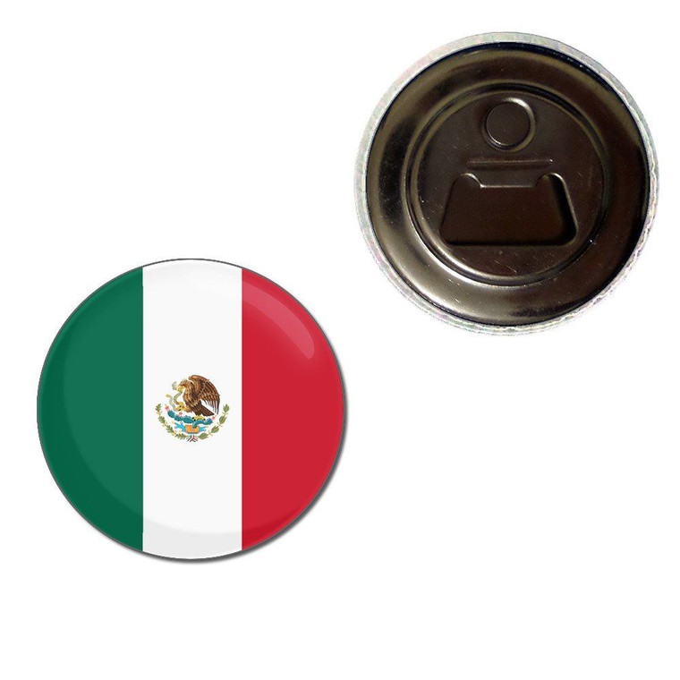 Mexico Flag - Fridge Magnet Bottle Opener