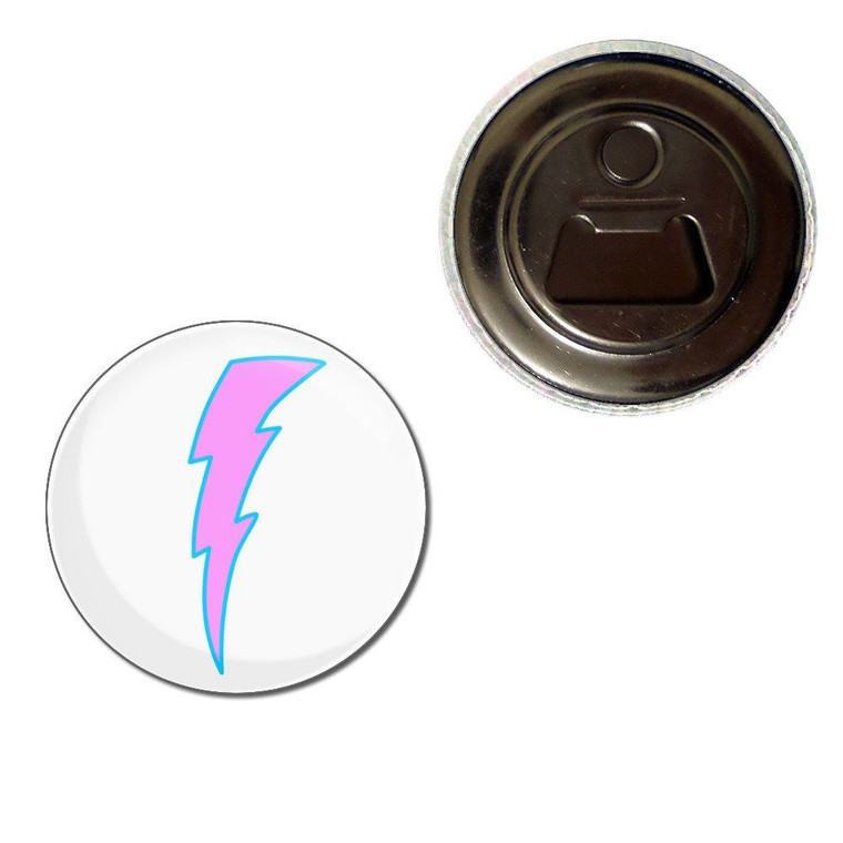 Lightning Bolt Pink - Fridge Magnet Bottle Opener