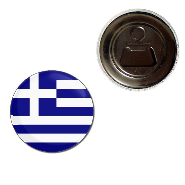 Greece Flag - Fridge Magnet Bottle Opener