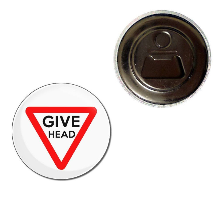 Give Head - Fridge Magnet Bottle Opener