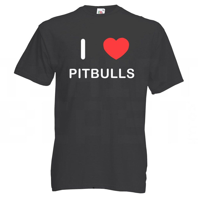 I Love Pitbulls - T Shirt