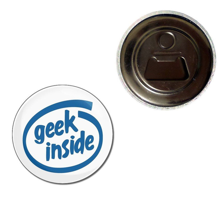 Geek Inside - Fridge Magnet Bottle Opener