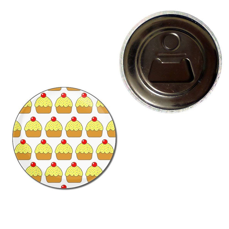 Cupcake Pattern - Fridge Magnet Bottle Opener