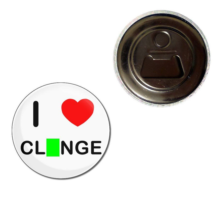 I Love Clunge - Fridge Magnet Bottle Opener