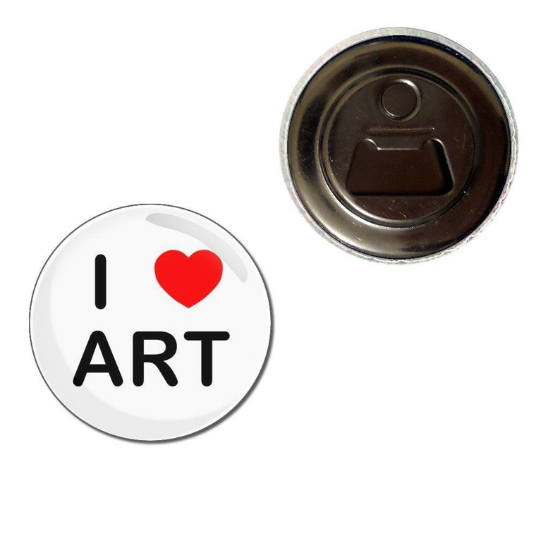 I love Art - Fridge Magnet Bottle Opener