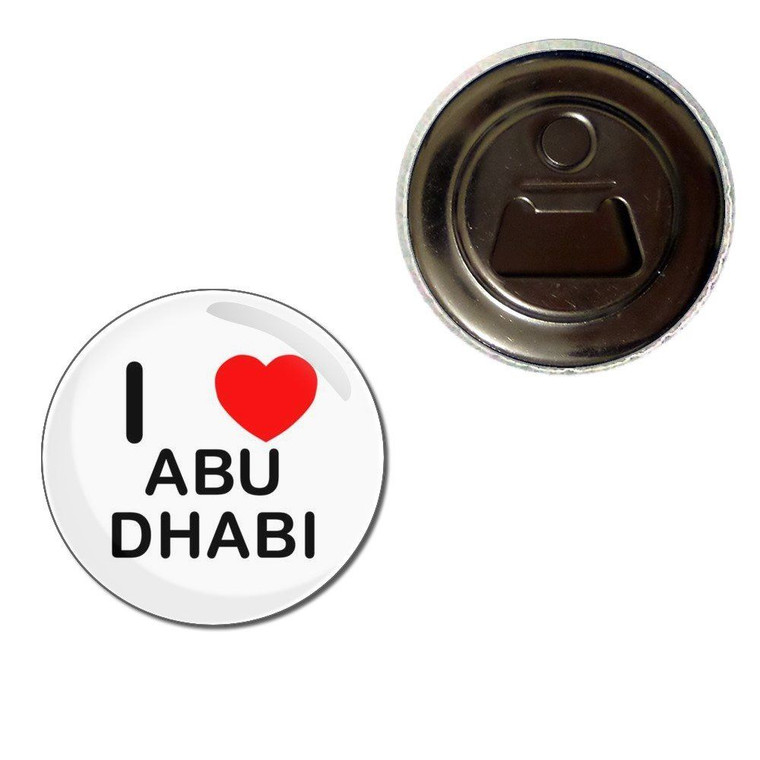 I Love Abu Dhabi - Fridge Magnet Bottle Opener