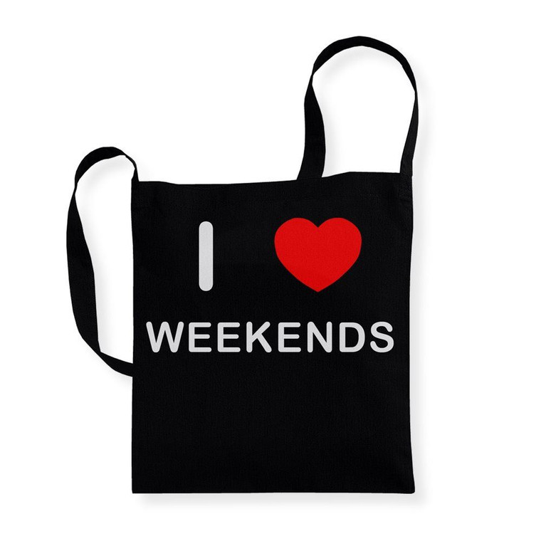 I Love Weekends - Cotton Sling Bag