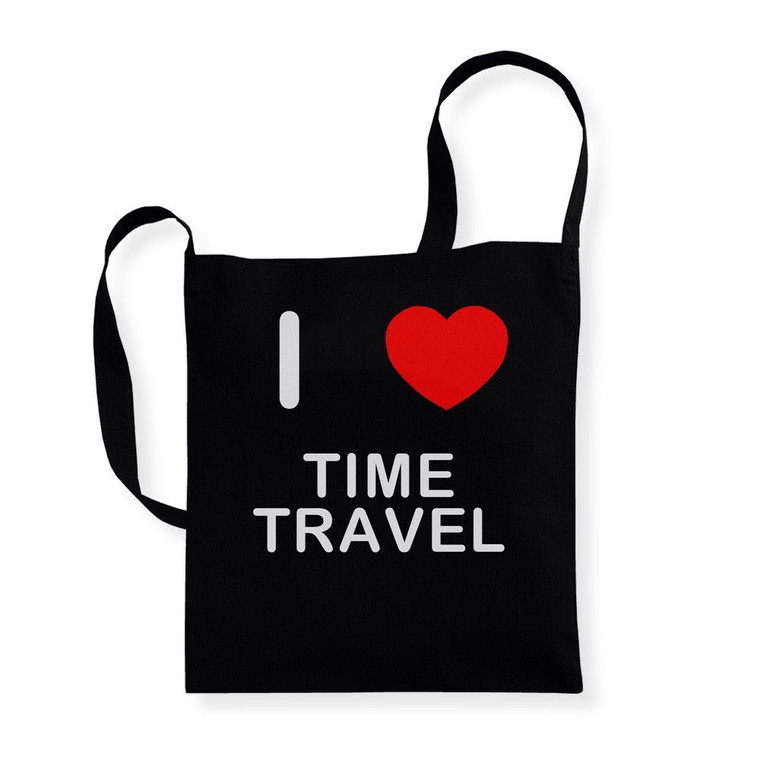 I Love Time Travel - Cotton Sling Bag
