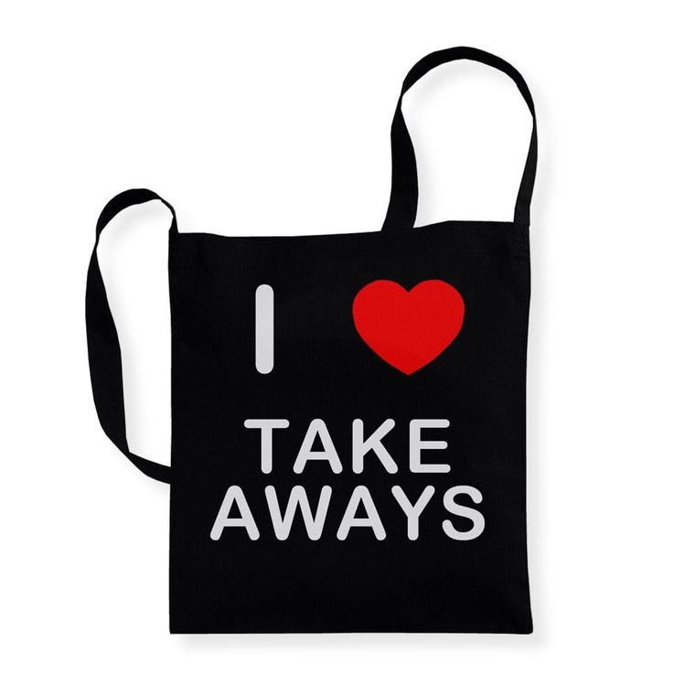 I Love Take Aways - Cotton Sling Bag