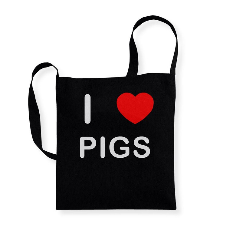 I Love Pigs - Cotton Sling Bag