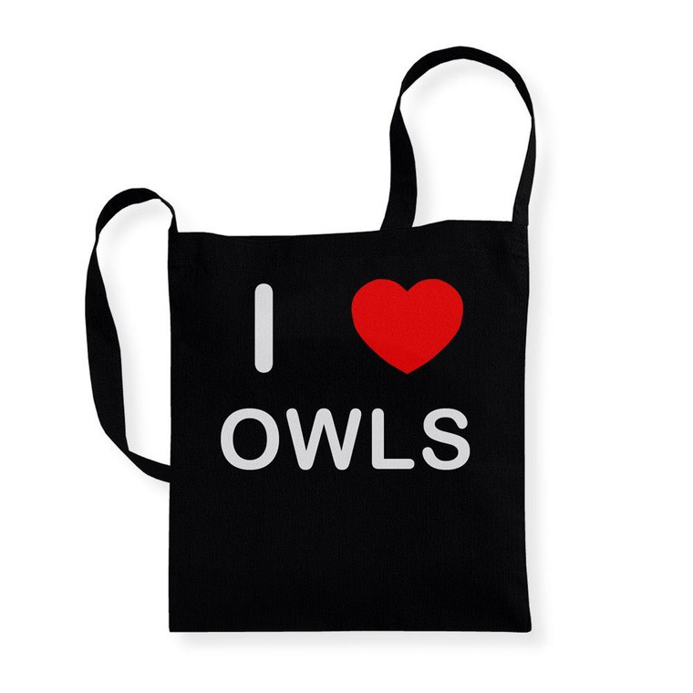 I Love Owls - Cotton Sling Bag