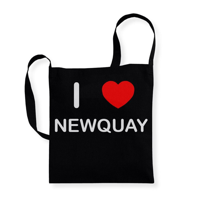 I Love Newquay - Cotton Sling Bag