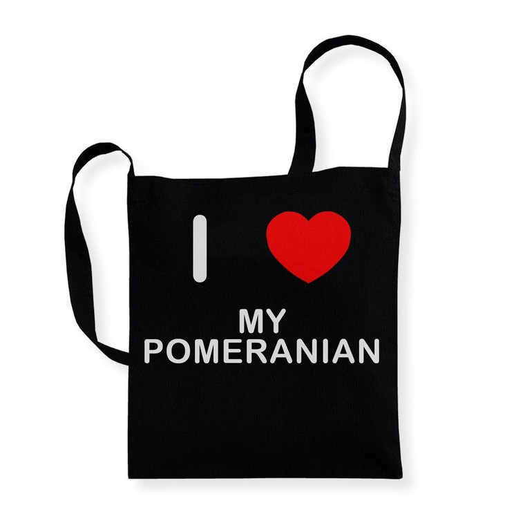 I Love My Pomeranian - Cotton Sling Bag
