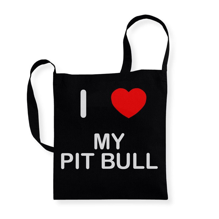 I Love My Pit Bull - Cotton Sling Bag