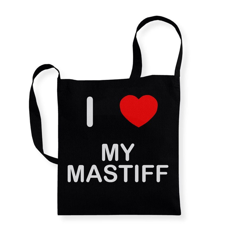 I Love My Mastiff - Cotton Sling Bag