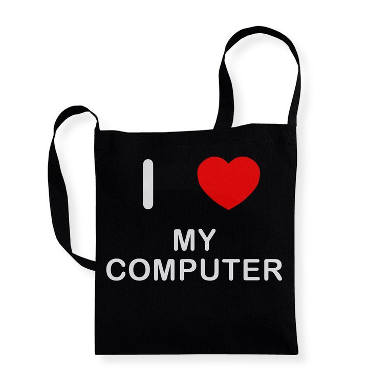 I Love My Computer - Cotton Sling Bag