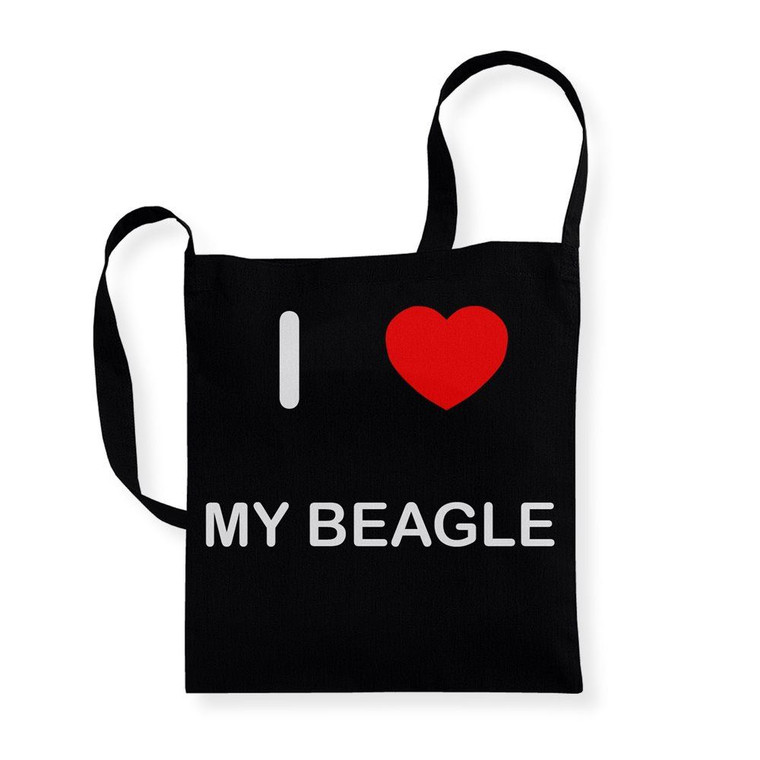 I Love My Beagle - Cotton Sling Bag