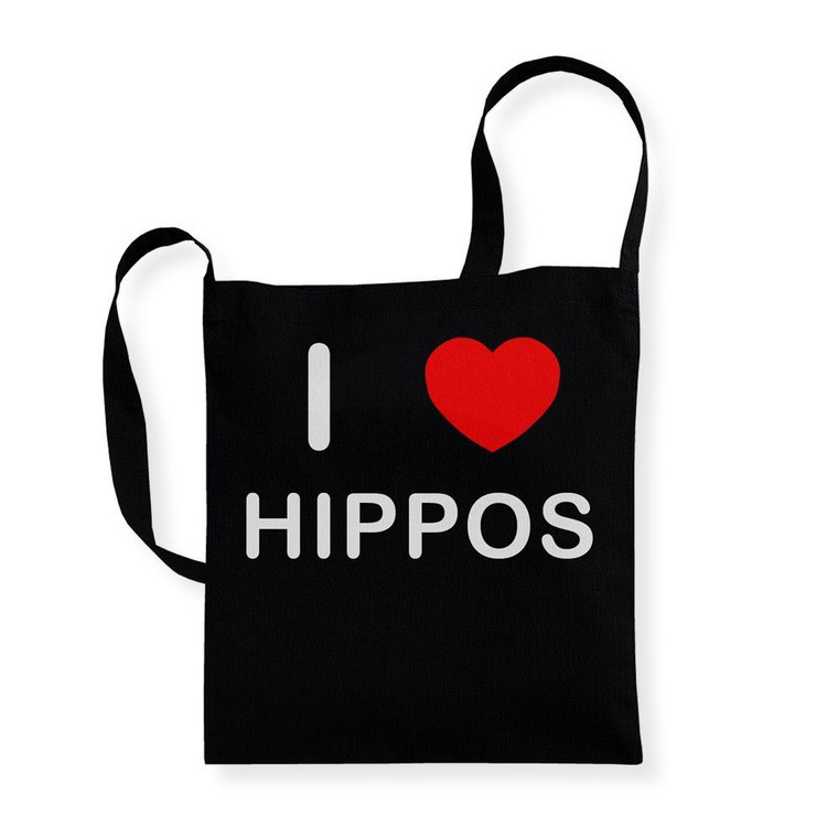 I Love Hippos - Cotton Sling Bag