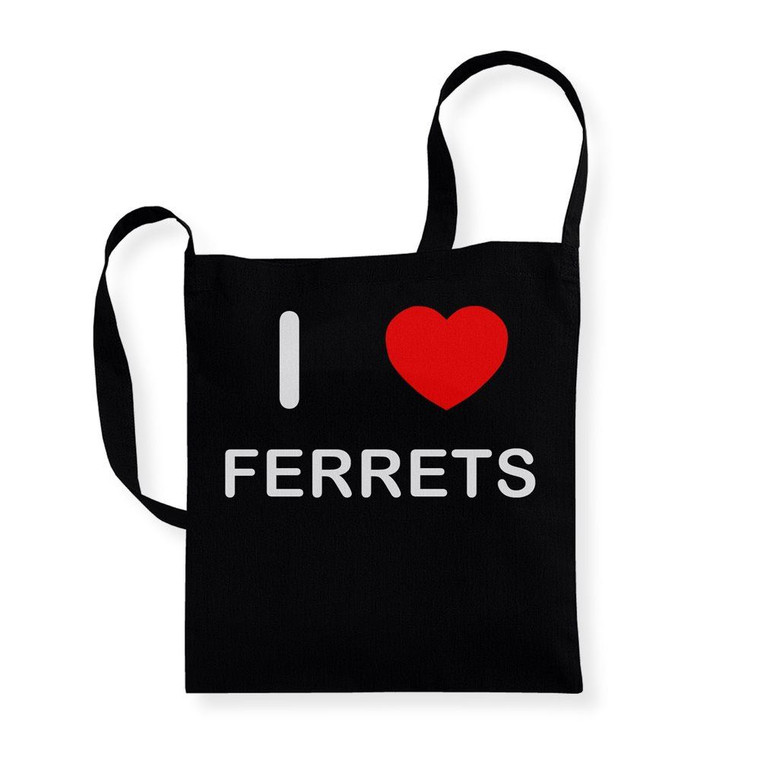 I Love Ferrets - Cotton Sling Bag