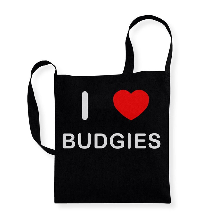 I Love Budgies - Cotton Sling Bag
