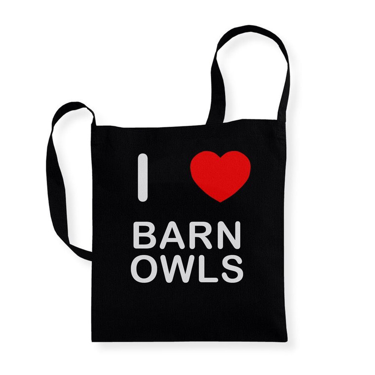 I Love Barn Owls - Cotton Sling Bag