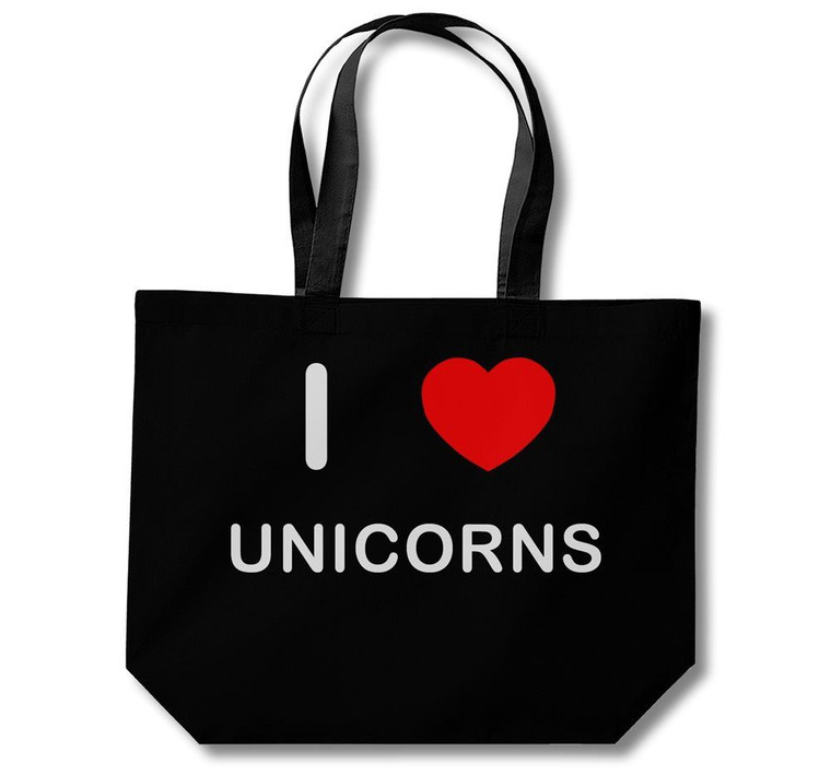 I Love Unicorns - Cotton Shopping Bag