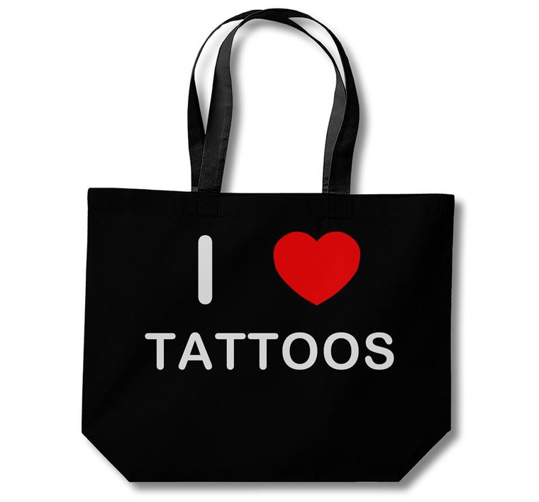 I Love Tattoos - Cotton Shopping Bag