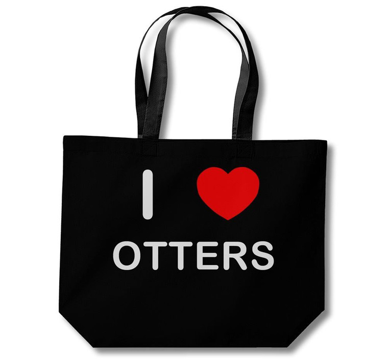 I Love Otters - Cotton Shopping Bag I Love Otters - Cotton Shopping Bag